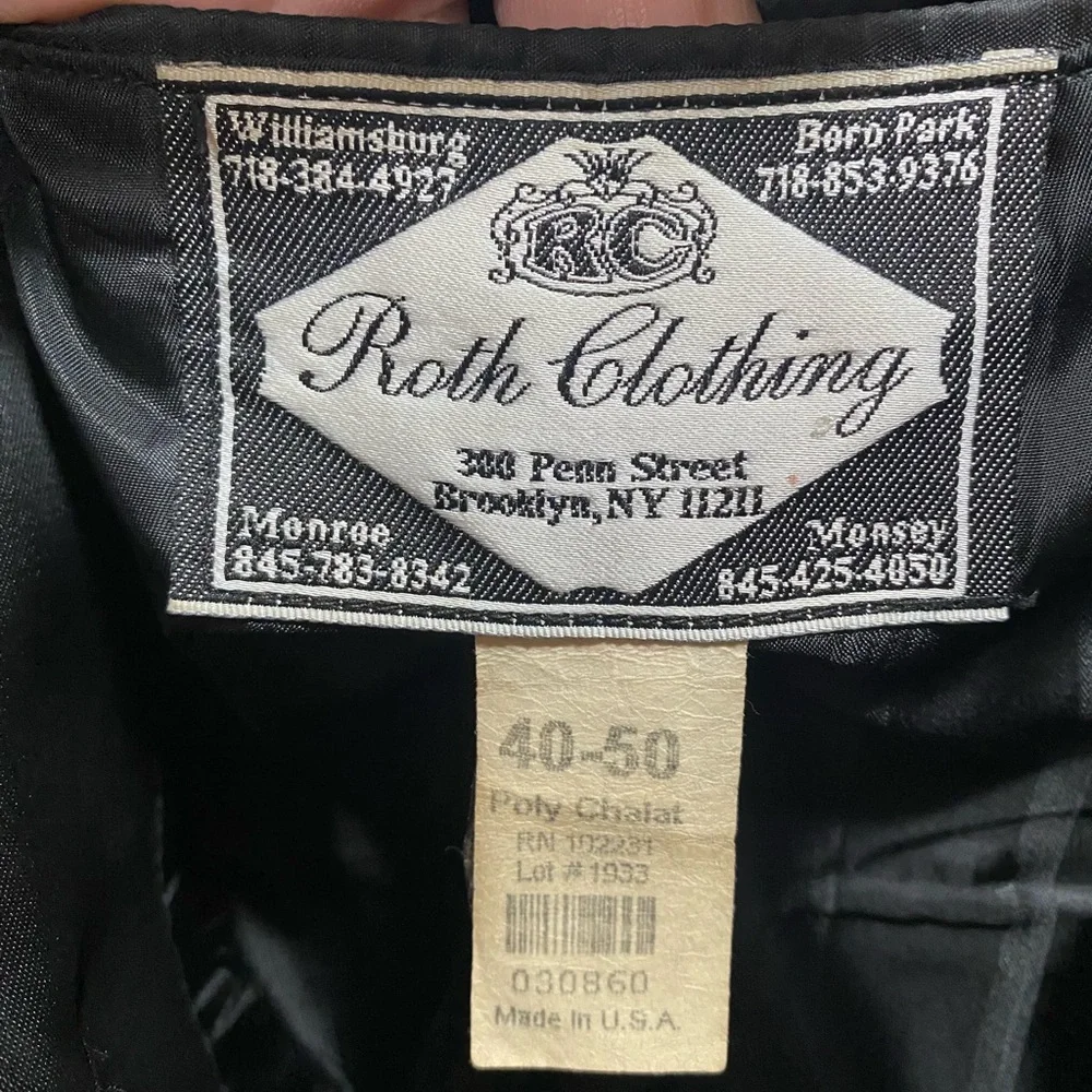 Vintage Men's Black Double-Breasted Smoking Coat